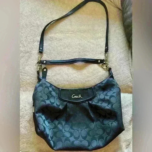 Coach Handbags - COACH Vintage Ashley Signature Convertible Hobo Handbag
